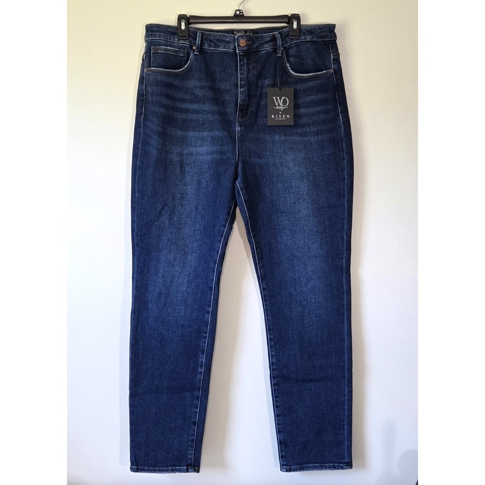 Wild Oak Boutique 'Edita' Risen Dark Wash Jeans Size 2XL 29.5" Inseam